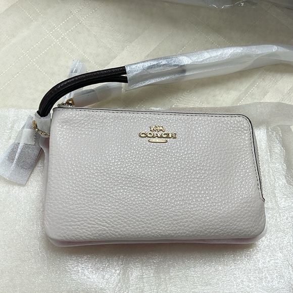 Coach Double Corner Zip Wristlet In Colorblock - Picture 5 of 9